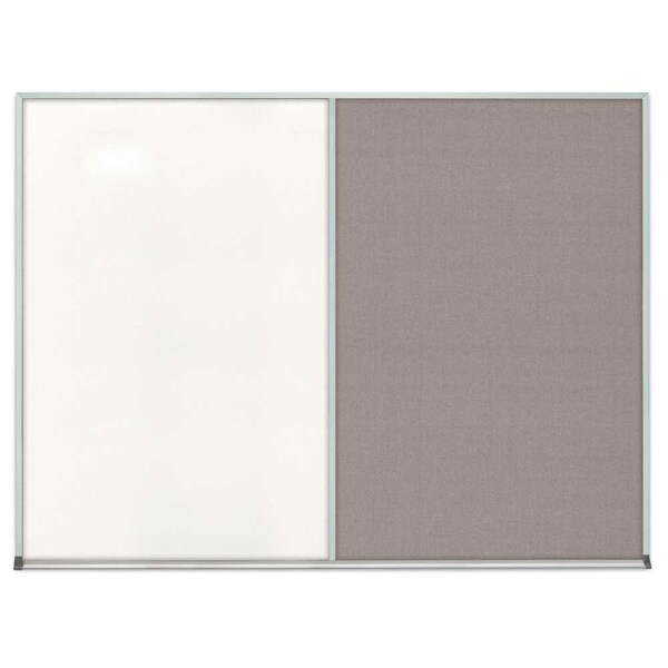 United Visual Products Single Door Radius Corkboard, 24"x36", Bla, UV7001RC-BLACK-AMETHY UV7001RC-BLACK-AMETHY - main